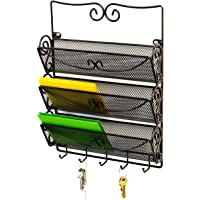 Los mejores  - DecoBros Organizador de Letra W-Titular de la Clave 3 Niveles- Montaje en Pared- Bronce